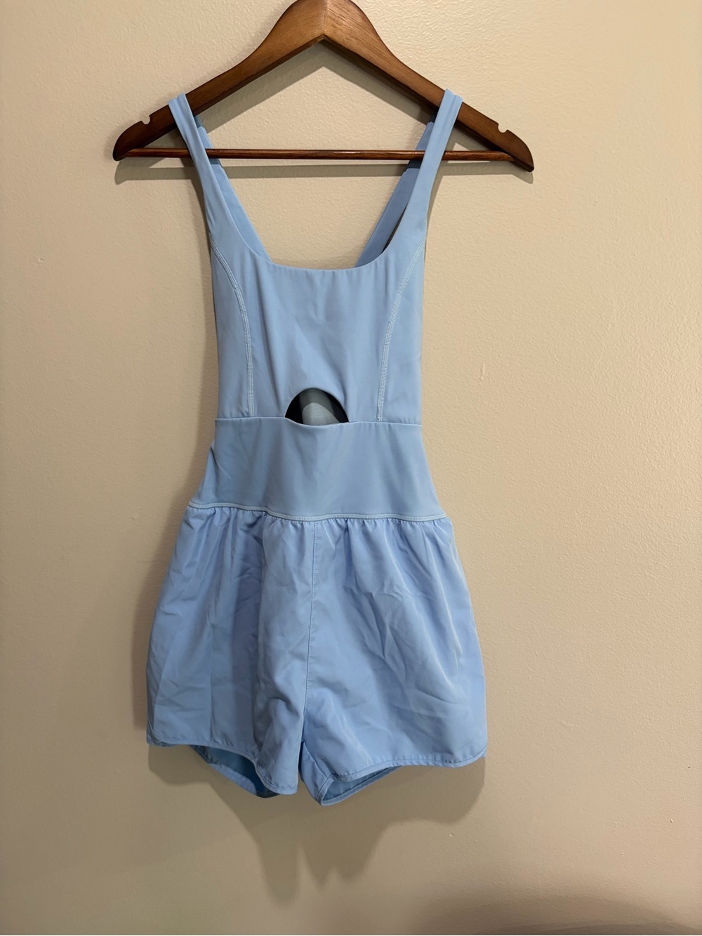 Unik Light Blue Sleeveless Romper with Cutout